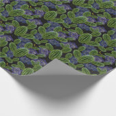 Papier Cadeau Broderie mexicaine : Cactus Night Seamless. (Coin)