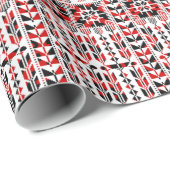 Papier Cadeau Broderie palestinienne Papier imprimé à enveloppes (Coin rond)