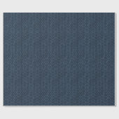 Papier Cadeau Broderie Sashiko : Indigo Motif japonais. (Plat)
