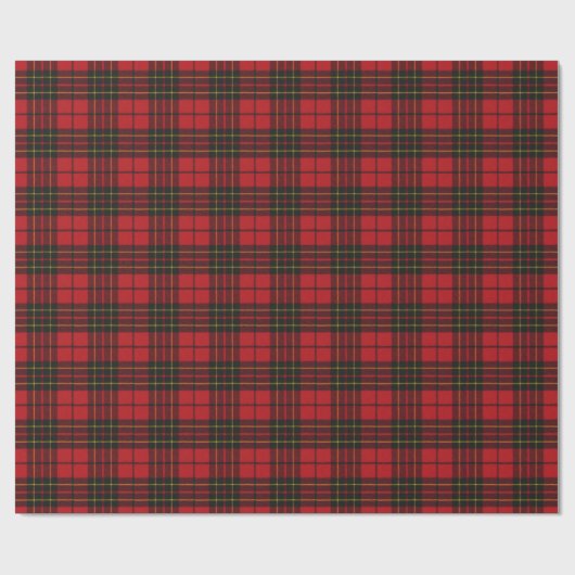 Papier Cadeau Brodie Red Modern Original Tartan écossais (Plat)