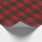 Papier Cadeau Brodie Red Modern Original Tartan écossais (Coin)