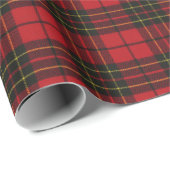 Papier Cadeau Brodie Red Modern Original Tartan écossais (Coin rond)