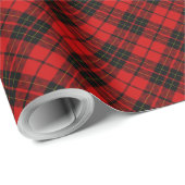 Papier Cadeau Brodie tartan rouge noir plaid (Coin rond)