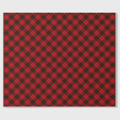 Papier Cadeau Brodie tartan rouge noir plaid (Plat)
