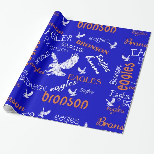 Papier Cadeau Bronson Eagles Wrapper Papier (Déroulé)