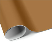 Papier Cadeau Bronze Brown couleur solide | Classique | Élégant (Coin rond)