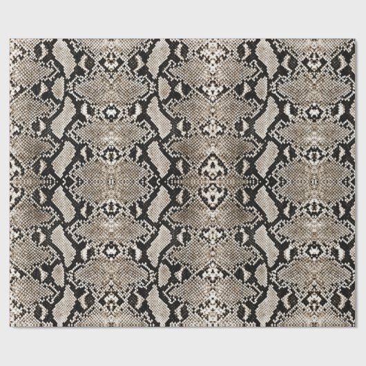 Papier Cadeau Bronze jaune clair Python Snakeskin (Plat)