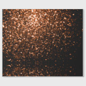 Papier Cadeau Bronze orange brun brun faux parties scintillant e (Plat)