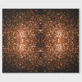 Papier Cadeau Bronze orange brun brun faux parties scintillant e (Plat)