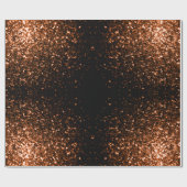 Papier Cadeau Bronze orange brun brun faux parties scintillant e (Plat)
