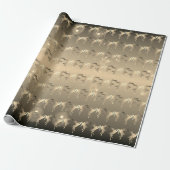 Papier Cadeau Bronze pâle de rennes de danse (Déroulé)