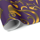 Papier Cadeau Bronzez le 8ème anniversaire de mariage (Coin rond)