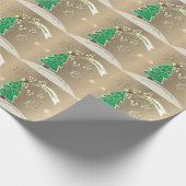 Papier Cadeau Bronzy Snowy Noël "Joyeux Noël !" (Coin)