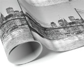 Papier Cadeau Brooklyn Bridge New York City (Coin rond)