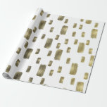 Papier Cadeau Brosse à peinture moderne or cuivre Bronze étincel<br><div class="desc">papier d'emballage personnalisé</div>