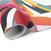 Papier Cadeau Brosse abstraite (Coin rond)