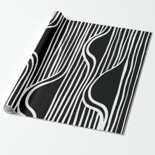 Papier Cadeau Brosse le motif de grunge. Vintage blanc et noir. 