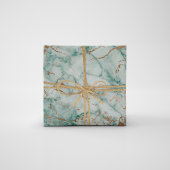 Papier Cadeau Brosses en pierre de marbre vert foncé doré