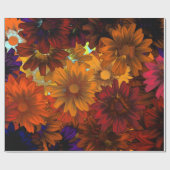 Papier Cadeau Brown automne floral (Plat)