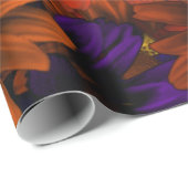 Papier Cadeau Brown automne floral (Coin rond)