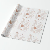 Papier Cadeau Brown blanc Noël simple (Déroulé)