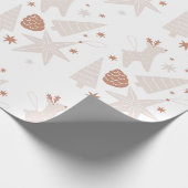 Papier Cadeau Brown blanc Noël simple (Coin)