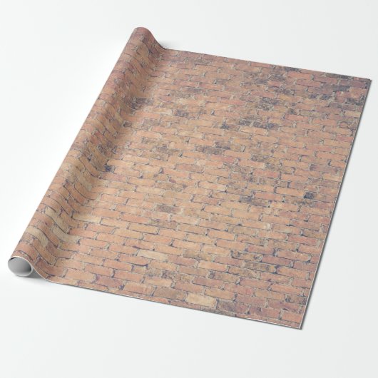 Papier Cadeau Brown brick wall photography (Déroulé)