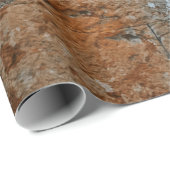 Papier Cadeau Brown bricked wall (Coin rond)