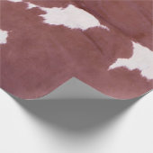 Papier Cadeau Brown Cowhide Imprimer Agritourisme rustique Noël (Coin)