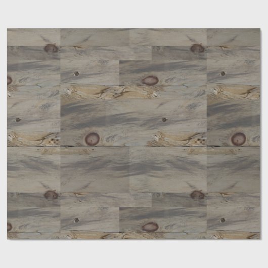 Papier Cadeau Brown en gris industriel Mariage rustique Annivers (Plat)