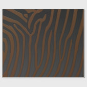 Papier Cadeau Brown et noir Zebra Stripes Poster de animal (Plat)