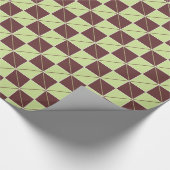Papier Cadeau Brown et vert Geo Plaid (Coin)