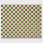 Papier Cadeau Brown et vert Geo Plaid (Plat)