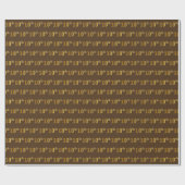 Papier Cadeau Brown, Faux Gold 10e (Dixième) (Plat)