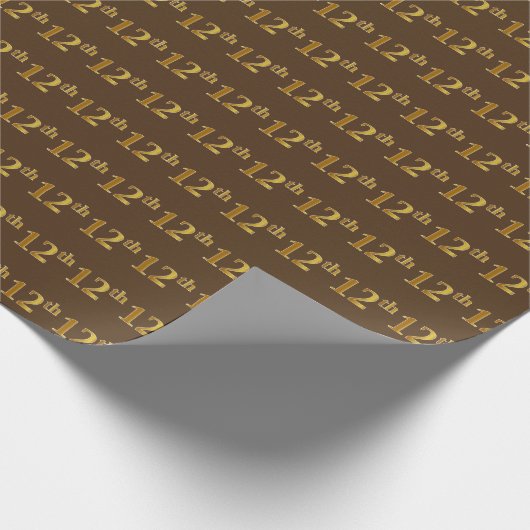 Papier Cadeau Brown, Faux Gold 12e (Douzième) (Coin)