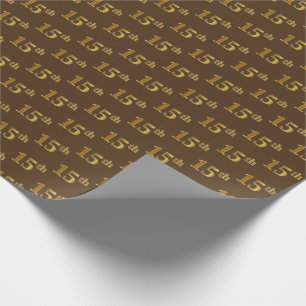 Papier Cadeau Brown, Faux Gold 15e (quinzième) événement