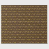 Papier Cadeau Brown, Faux Gold 15e (quinzième) événement (Plat)