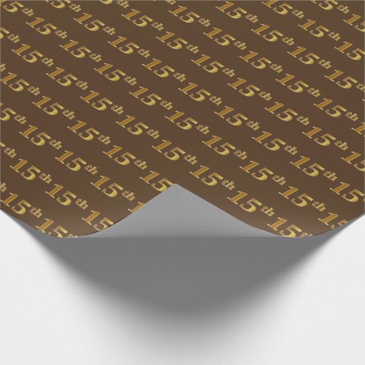 Papier Cadeau Brown, Faux Gold 15e (quinzième) événement (Coin)