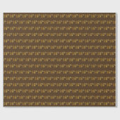 Papier Cadeau Brown, Faux Gold 16e (seizième) événement (Plat)