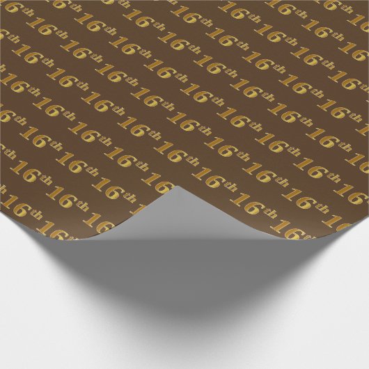 Papier Cadeau Brown, Faux Gold 16e (seizième) événement (Coin)