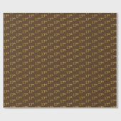 Papier Cadeau Brown, Faux Gold 17e (dix-septième) (Plat)