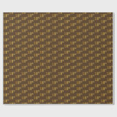 Papier Cadeau Brown, Faux Gold 18e (dix-huitième) (Plat)