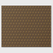 Papier Cadeau Brown, Faux Gold 1er (Premier) événement (Plat)