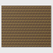 Papier Cadeau Brown, Faux Gold 27e (Vingt-septième) (Plat)