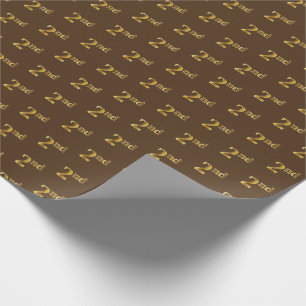 Papier Cadeau Brown, Faux Gold 2e (deuxième) Document d'envelopp