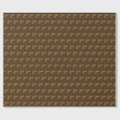 Papier Cadeau Brown, Faux Gold 2e (deuxième) événement (Plat)