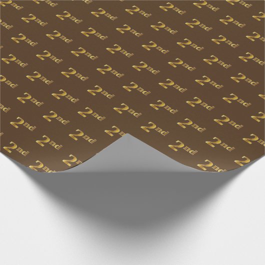 Papier Cadeau Brown, Faux Gold 2e (deuxième) événement (Coin)