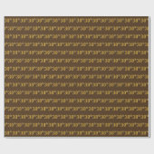 Papier Cadeau Brown, Faux Gold 30e (Trentième) (Plat)