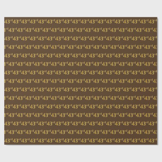 Papier Cadeau Brown, Faux Gold 43ème (Quarante-Troisième) (Plat)
