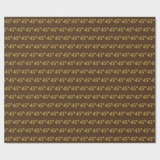 Papier Cadeau Brown, Faux Gold 45e (Quarante-cinquième) (Plat)